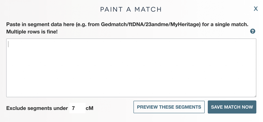 The 'Paint a match' form