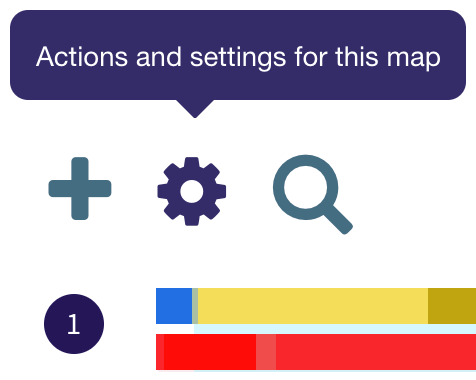 The actions and settings button within a chromosome map