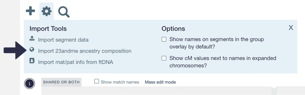 The tool to import 23andme ancestry composition data into your chromosome map