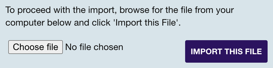 The 'Import this file' button within the 'Import segment data' tool