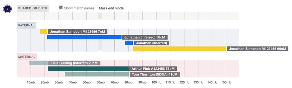 A screenshot showing the new megabase gridlines on an expanded chromosome.