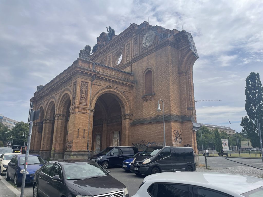 The surviving portico section of Anhalter Bahnhof photographed on July 15th 2026